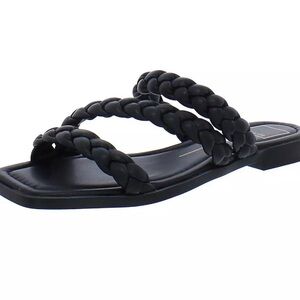 Dolce Vita Womens Iman Braided Slip On Square  Toe Slide Sandals Shoes